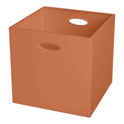 Boîte de rangement carrée en plastique Mixxit coloris terracotta