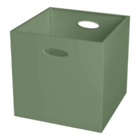Boîte de rangement carrée en plastique Mixxit coloris vert