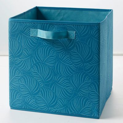 Panier en tissu 30x30 cm STAR FABRIC BOX coloris bleu - Conforama