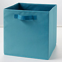 Boîte de rangement carrée en textile Form Adèle coloris vert