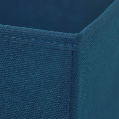 Boîte de rangement carrée en textile Mixxit coloris bleu canard