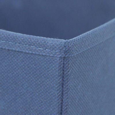 Boîte de rangement carrée en textile Mixxit coloris bleu marine