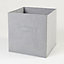 Boîte de rangement carrée en textile Mixxit coloris gris