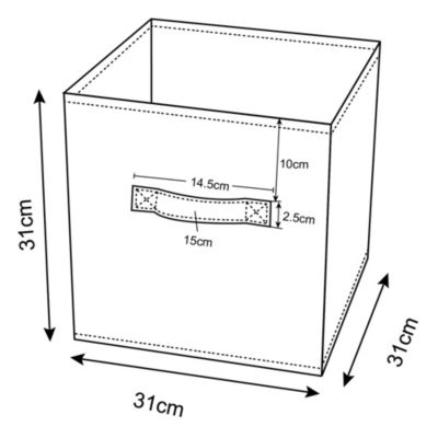 Boîte de rangement carrée en textile Mixxit coloris moutarde