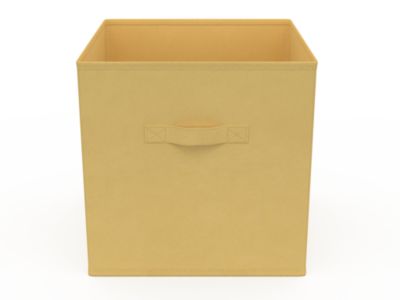 Boîte de rangement carrée en textile Mixxit coloris moutarde