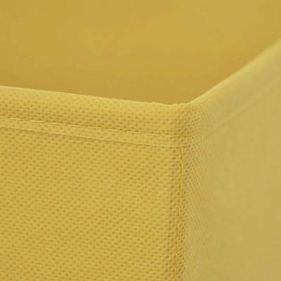 Boîte de rangement carrée en textile Mixxit coloris moutarde