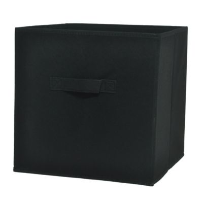 Boîte de rangement carrée en textile Mixxit coloris noir