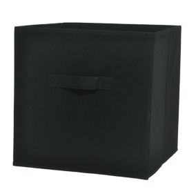 Boîte de rangement carrée en textile Mixxit coloris noir