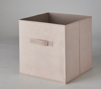 Boîte de rangement carrée en textile Mixxit coloris rose