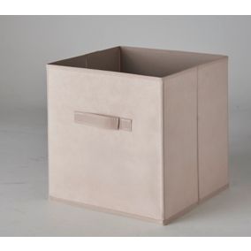 Boîte de rangement carrée en textile Mixxit coloris rose