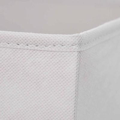 Boîte de rangement carrée en tissu Mixxit coloris blanc