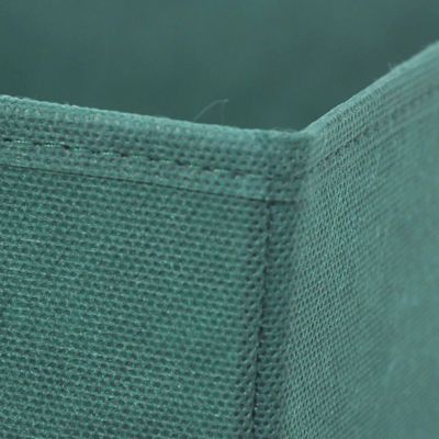 Boîte de rangement carrée en textile Mixxit coloris vert foncé