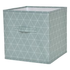 Panier de rangement en polyester vert KUB 31x31x31cm