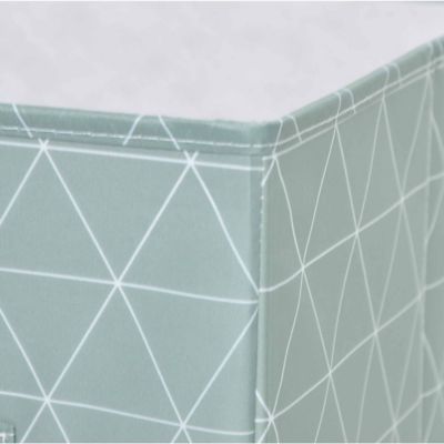 Boîte de rangement carrée en textile Mixxit coloris vert scandinave