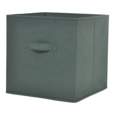 Boîte de rangement carrée en textile Mixxit coloris vert