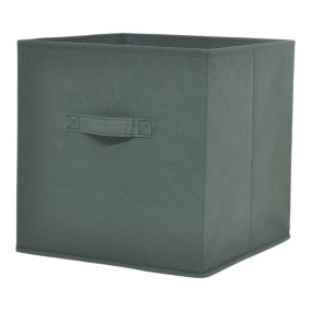Boîte de rangement carrée en textile Mixxit coloris vert