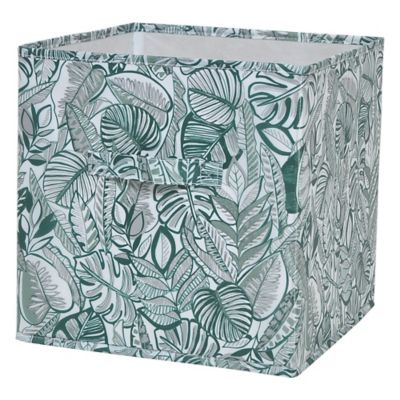 Boîte de rangement carrée en textile Mixxit motif jungle