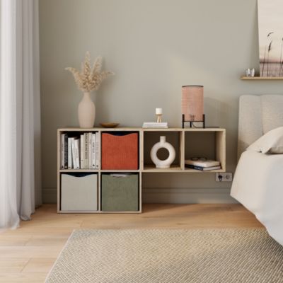 Boîte de rangement carrée en velours Mixxit coloris beige