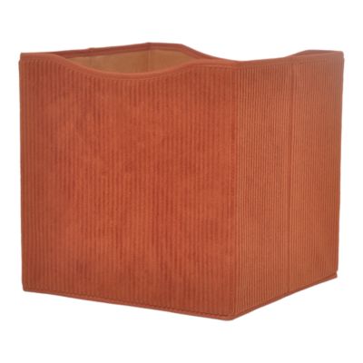 Boîte de rangement carrée en velours Mixxit coloris terracotta