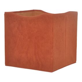 Boîte de rangement carrée en velours Mixxit coloris terracotta