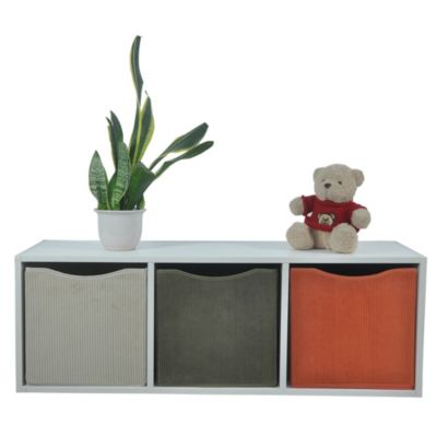 Boîte de rangement carrée en velours Mixxit coloris terracotta
