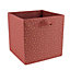 Boîte de rangement carrée pliable rouge motif à pois