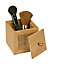 Boîte de rangement coton avec couvercle en bambou et rotin, 9x9x9 cm, Wenko Allegre