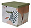 Boîte de rangement cube Aromatic tones motif tropical