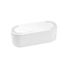 Boîte de rangement de câbles blanc D-Line L. 415 x l. 165 mm, bloc 6 prises
