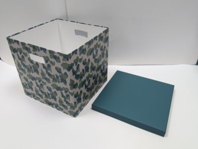 Boîte de rangement en carton avec couvercle Norasia motif camouflage