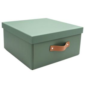 Boîte de rangement en carton rectangulaire Mixxit vert