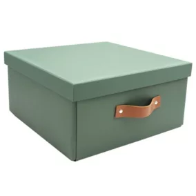Boîte de rangement en carton rectangulaire Mixxit vert