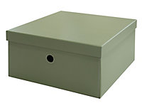 Boîte de rangement en carton rectangulaire vert