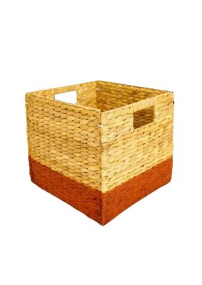 Boîte de rangement en fibre naturelle Mixxit coloris terracotta