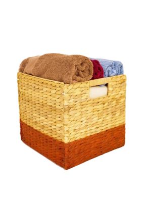 Boîte de rangement en fibre naturelle Mixxit coloris terracotta