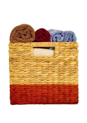 Boîte de rangement en fibre naturelle Mixxit coloris terracotta