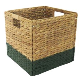 Boîte de rangement en fibre naturelle Mixxit coloris vert