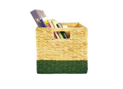 Boîte de rangement en fibre naturelle Mixxit coloris vert