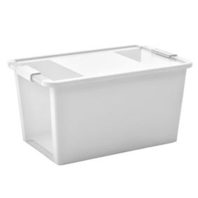 Boîte de rangement en plastique blanc Bi Box 40 L