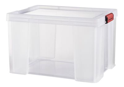 Boîte de rangement en plastique, grande boîte de rangement pour