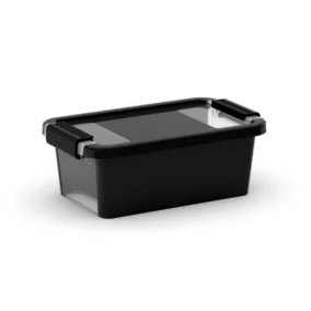 Boîte de rangement en plastique noir Bi Box 1,2 L