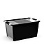 Boîte de rangement en plastique noir Bi Box 40 L