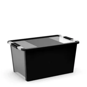 Boîte de rangement en plastique noir Bi Box 40 L