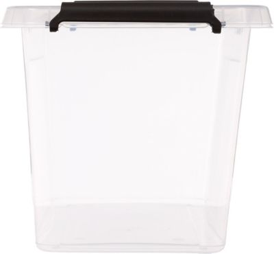 Boîte de rangement en plastique transparent avec roulettes Clip N' Box 6,5 L