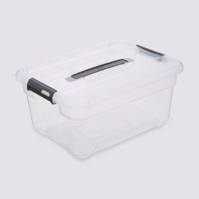 Boîte de rangement en plastique transparent Solutions 13 L
