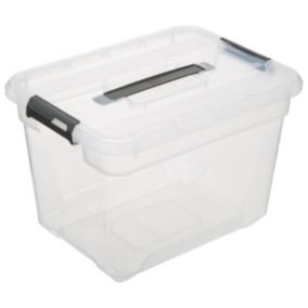 Boîte de rangement en plastique transparent Solutions 18 L