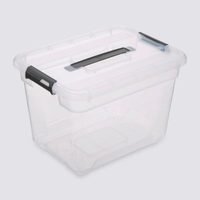 Boîte de rangement en plastique transparent Solutions 18 L