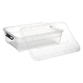 Boîte de rangement en plastique transparent Solutions 26,5 L
