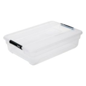 Boîte de rangement en plastique transparent Solutions 38 L