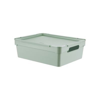 Boîte de rangement en polypropylène vert, 9,2 L, H.11 x l.28 x P.36 cm Tontarelli Maya